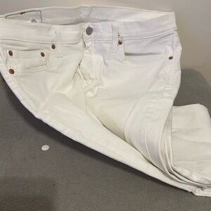 Levi's Men's White Straight Jeans